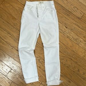 Madewell 10” high-rise skinny crop jeans in white Size 23 C6